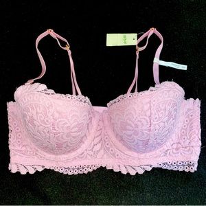 NWT 💖 Aerie Pink Lace Balconette Bra